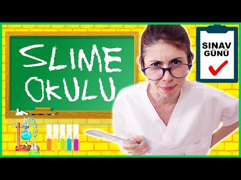 Slime Okulu Öğretmen Öğrenci Okulda Sınav Slaym Nasıl Yapılır Dila Kent