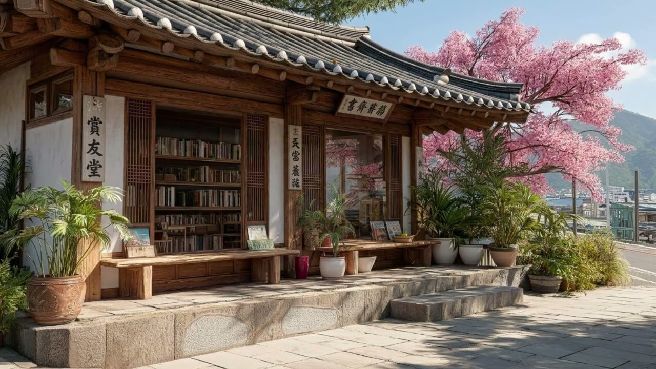 𝐩𝐥𝐚𝐲𝐥𝐢𝐬𝐭. 봄이 찾아온 한옥 북카페