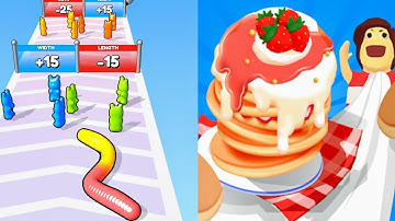 Pancake Run Vs Gummy Worm Go - Max Level Gameplay Walkthrough (Android iOS) New Update