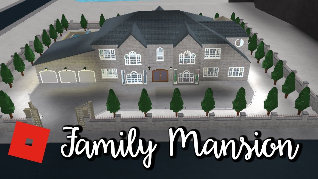 Welcome To Bloxburg Family Mansion Speed Build - gamer girl karina roblox youtube bloxberg