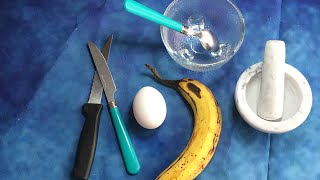 Banana and egg face mask/helps reduce wrinkles, acne scars,  and moistures dull dry skin