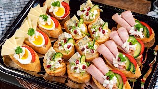 How to make delicious, simple, nice, tasty and quick sandwiches  canapes recipes, party food ideas