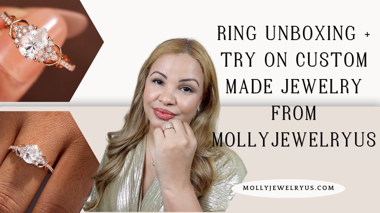 Ring unboxing + try on Custom made Jewelry  from MollyJewelryUS
