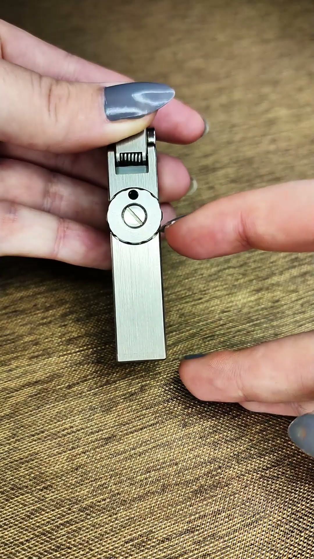 Handmade Mechanical Titanium Automatic Lighter ?✅ Product Link in Bio ( # 2005 ) #viralvideo