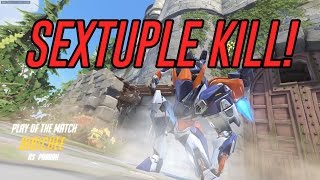 [Overwatch] SEXTUPLE KILL ZARYA + PHARAH ULTIMATES Wealth