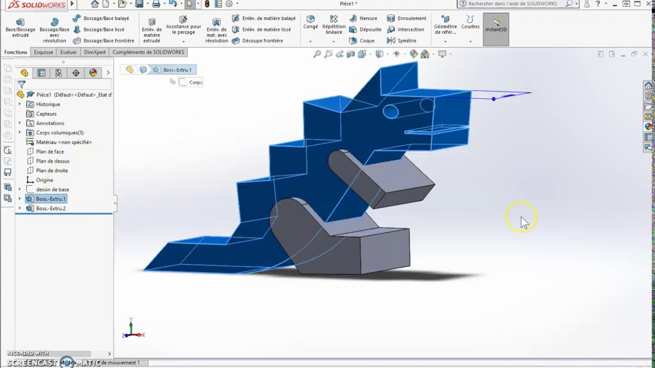Tuto Dragon DAO PEC Reims Solidworks 2018 en mode confinement - YouTube
