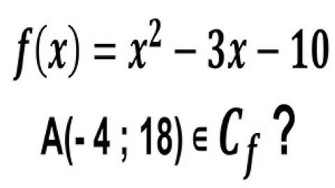 Un point appartient-il à la courbe représentative d
