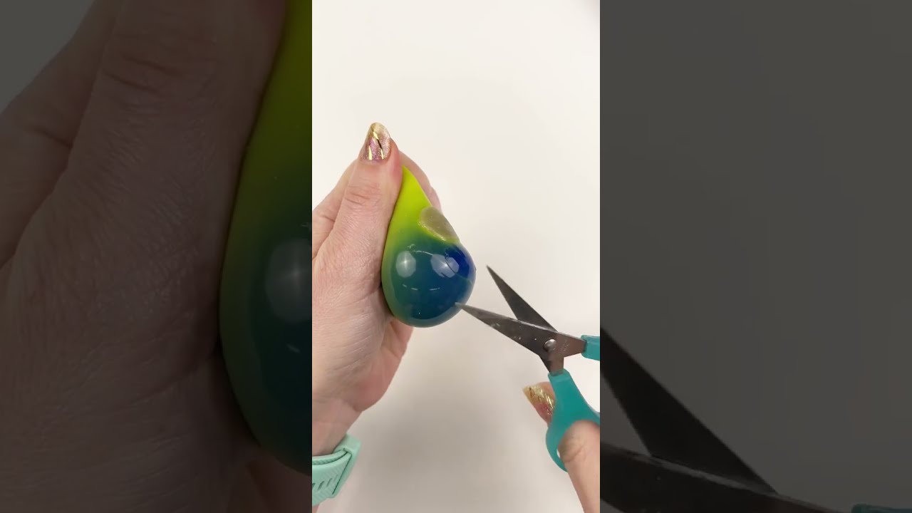 Cutting Open Color Changing Stress Ball! #shorts