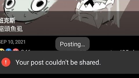 How to fix Facebook your post couldn
