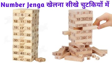 How to play numbered jenga with 4 dice || stack high|| The games unboxing