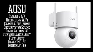 AOSU Wired Security Camera - 3K UHD 400Lm 24/7 Recording, Smart AI Auto-Tracking