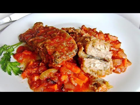 Видео рецепт Треска с овощами на сковороде