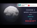 Making a fluffy snow shader with Maya and Redshift
