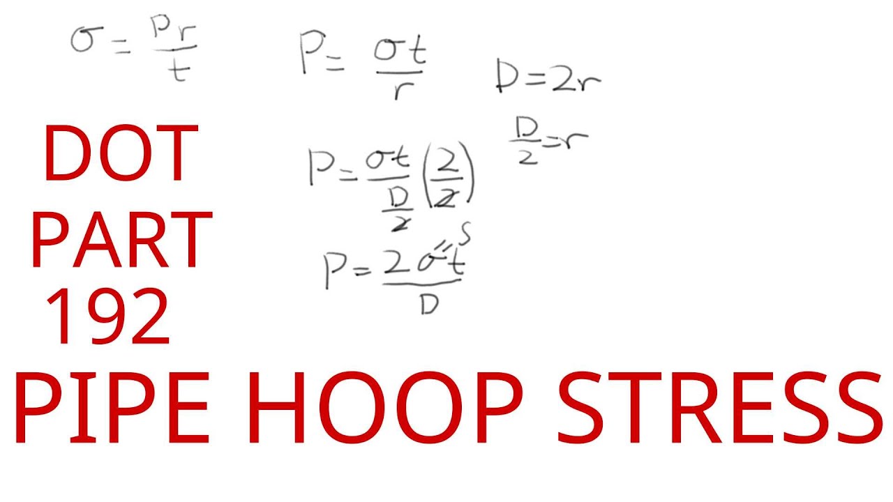 Pipeline DOT Part 192 Hoop Stress YouTube Pipeline dot part 192 hoop stress youtube