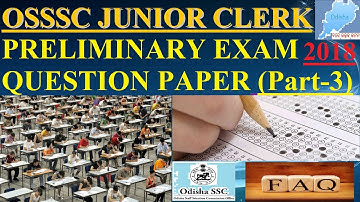 OSSSC JUNIOR CLERK 2018 GK QUESTIONS with ANSWERS ( PART - 3 ) @UTKALJOBWORLD