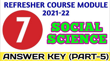 7th Standard Social Science Refresher Course Module Answer Key (Part-5) Chapter 7, 8, 9 & 10