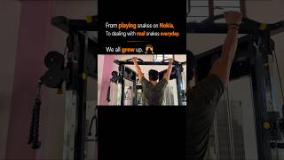 From playing snakes on Nokia, to dealing with real snakes everyday.We all grew up.#gym #trending ALM