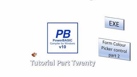 PowerBasic Windows Compiler tutorial Part 20 - enhanced colour picker