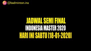 Jadwal Semifinal Daihatsu Indonesia Masters 2020