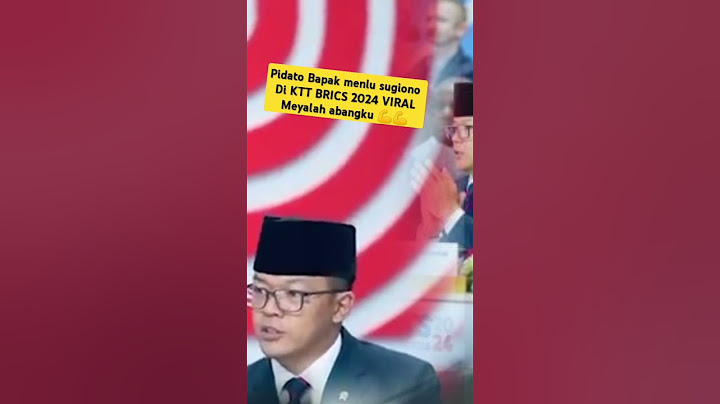 Pidato Bapak menlu sugiono Di KTT BRICS 2024 VIRAL MENYALAH Gaess