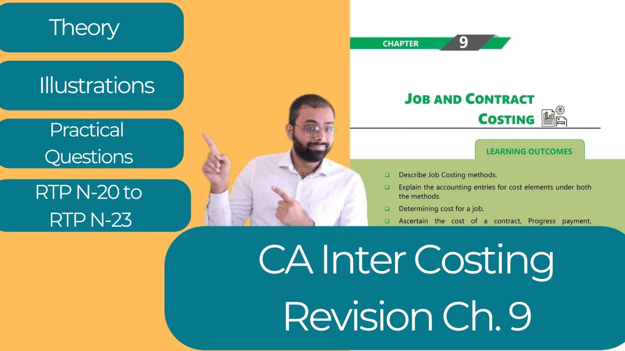 Job Costing and Contract Costing Revision | CA Inter Ch. 9 | ICAI ...