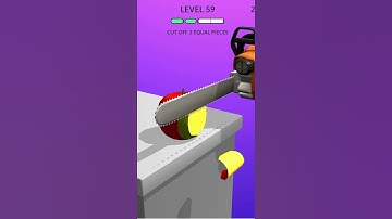 Apple🍎 Slicing 🔪 - LEVEL 59 #ASMR #GAMES ASMR