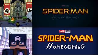Spiderman Homecoming minecraft Trailer 2  international comparation side by side