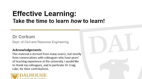 Effective Learning at University