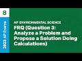 8 | FRQ (Question 3) | Practice Sessions | AP Environmental Science