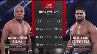 UFC 5 Anderson Silva Vs Alistair Overeem - Fabulous #UFC Heavyweight Fight English Commentary PS5