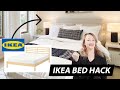 IKEA HACK: Ikea Bed Makeover to look luxe! DIY upholstered headboard / bedhead