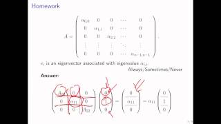 12.3.1 Eigenvalues and Eigenvectors of n x n matrices: Simple Cases Part 2