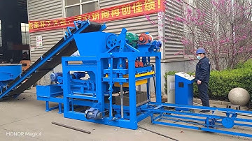 Qtj4-25 automatic cement block making machine production line #blockmachine