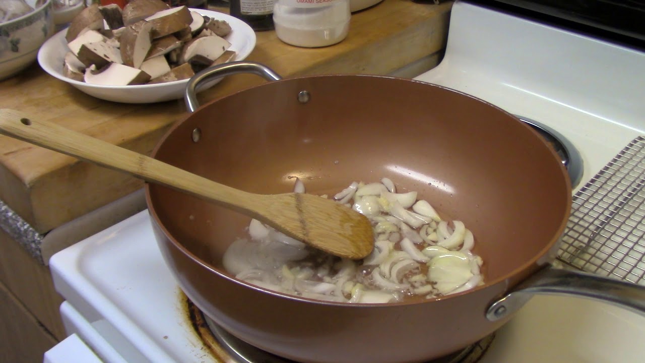 Tony Can Cook - Shrimp with Portobella and Snowpea