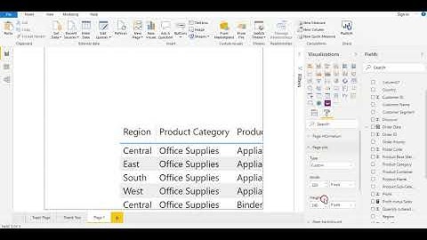 How to change Page Size & Page View settings in Power bi Desktop