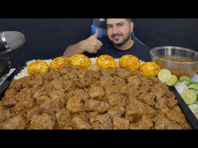 Ultimate Kaleji Curry & Boiled Eggs Feast with Rice | Huge Desi Food ASMR Eating Show