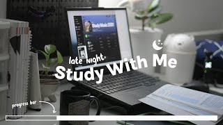 study with me | 1 HOUR late night study session (with soft piano music) 🌙 screenshot 4
