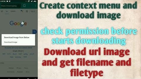 Download image button on Context menu with android WebView | Long click on android WebView Link