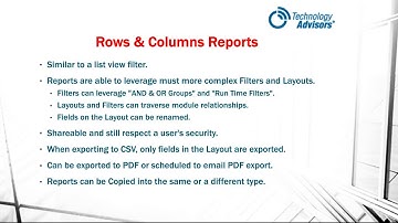 Rows & Columns Reports in SugarCRM