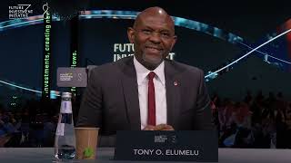 Group Chairman, Tony Elumelu, on the Board of Changemakers Plenary Session at FII8