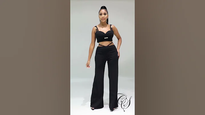 Blakely Crop Top with Side Cut Out Pant Set