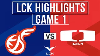 KDF vs DK Highlights Game 1 | LCK 2024 Spring | Kwangdong Freecs vs Dplus Kia