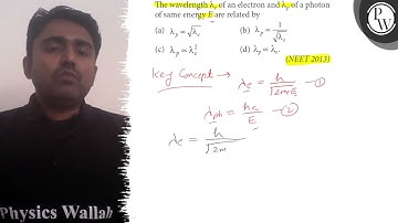 The wavelength λ_e of an electron and λ_p of a photon of same energy E are related by (a) λ_p∝√(λ...