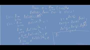 e = lim h-0 (1+h)^1/h