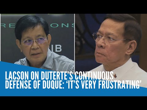 Lacson on Duterte’s continuous defense of Duque: ‘It’s very frustrating’