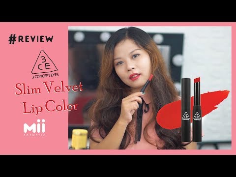 [ Swatch & Review ]  3CE Slim Velvet Lip Color 2018 - Yến Mii ♥