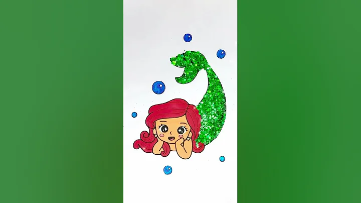 DIY Little Mermaid glitter art and crafts for kids #kids #forkids #kidsart #mermaid #craft