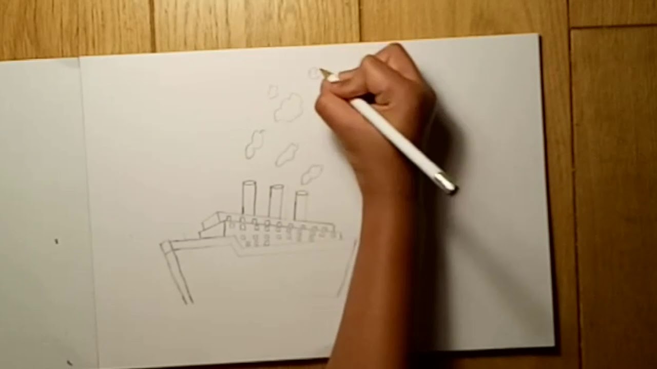 How to draw a ship - YouTube