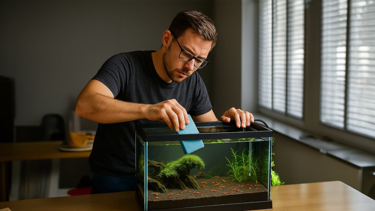 How I Keep My Shrimp Tank Clean With Babies Inside! 🦐
