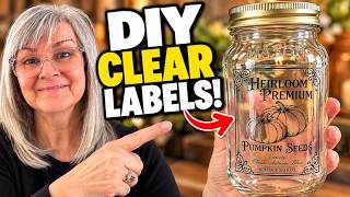 Stop Buying Sticker Paper! Make Clear Vintage Labels for Glass Jars